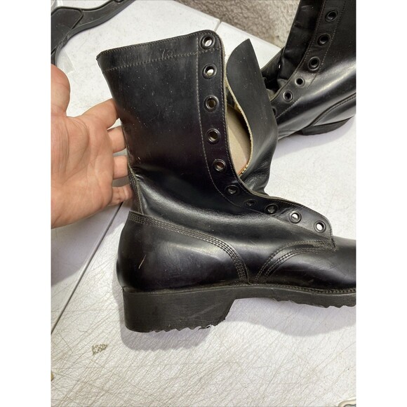 Genesco CIC Vintage US Military Combat Boots Black Leather Lace Up Size 12 N main image 4